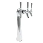 image of Micro Matic LUCK3-CH-GLY Draft Tower, 2-3/4" W x 16" H, Chrome Finish, Glycol Cooled, 3‑Tap Stainless Steel