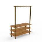 image of Steelite MGCMLA06BBXF Classic Arch Buffet Table, 71.0" x 29.5" x 95.5", Mixed Materials, Modular, Mogogo Finish