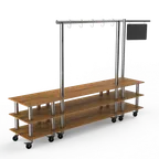 image of Steelite MGCMLA07BSXW Salsa Bar Station, 130" x 29.5" x 96.0", Modular, Mixed Materials, Mogogo