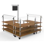 image of Steelite MGCMLB06BSXW Mogogo Modular Configurable Buffet Table, 100.5" x 100.5" x 94.5", Mixed Materials, Self Service Salad Station