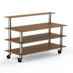 image of Steelite MGCMLB13BSXW Class Plus Station Buffet Table, 71x29.5x47in, Modular, Mixed Materials, Mogogo Finish