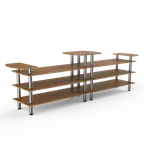 image of Steelite MGCMLB17BSXF Configurable Buffet Table, 161" x 29.5" x 47", Mogogo, Mixed Materials, Modular, 1 Per Case