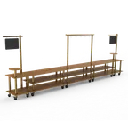 image of Steelite MGCMLB23BBXW Mogogo Taco Bar Station, 558.5" Buffet Table, Mixed Materials, Modular, 1 Per Case