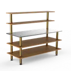 image of Steelite MGCMLC02BBXF Mogogo Modular Buffet Table, 71x29.5x60in, Mixed Materials, Back Bar Station