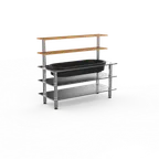 image of Steelite MGCMLC03BSXF Pro Back Bar Station, 71x29.5x60in, Modular Mogogo Mixed Materials, Configurable Buffet Table