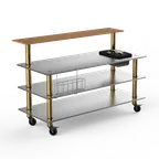 image of Steelite MGCMLC06BBXW Pro Bar Station Buffet Table, 71.0x34.5x47.0, Modular Mogogo Mixed Materials