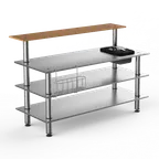 image of Steelite MGCMLC06BSXF Pro Bar Station, 71.0" x 34.5" x 47.0", Modular Mogogo Mixed Materials Buffet Table