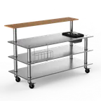 image of Steelite MGCMLC06BSXW Pro Bar Station, 71.0" x 34.5" x 47.0", Modular Mogogo Mixed Materials Buffet Table