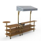 image of Steelite MGCMLC07BBWF Mogogo Mixology Bar Station, 125x41x95.5, Modular, Mixed Materials, Configurable Buffet Table