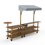 image of Steelite MGCMLC07BBWW Mogogo Mixology Bar Station, 125x41x95.5in, Modular, Mixed Materials, Configurable Buffet Table