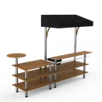 image of Steelite MGCMLC07BSBF Mogogo Mixology Bar Station, 125" x 41" x 95.5", Modular, Mixed Materials