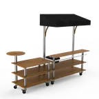 image of Steelite MGCMLC07BSBW Mogogo Mixology Bar Station, 125x41x95.5in, Modular, Mixed Materials, Configurable Buffet Table
