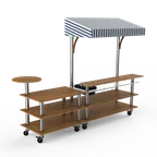 image of Steelite MGCMLC07BSWW Mogogo Mixology Bar Station, 125x41x95.5in, Modular, Mixed Materials, Configurable Buffet Table