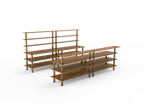 image of Steelite MGCMLC11BBXF Mogogo Double Bar Station Buffet Table, 142.0x29.5x73.0, Mixed Materials, Modular, 1 Per Case