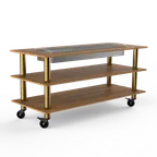 image of Steelite MGCMLD06BBXW Mogogo Configurable Buffet Table, 71.0x29.5x95.5, Mixed Materials, Modular, 1 Per Case