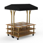 image of Steelite MGCMLD15BBBW Square Marketing Warming Station, 71x67x95.5in, Modular, Mixed Materials, Mogogo