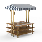 image of Steelite MGCMLD15BBWF Square Market Warming Station, 71x67x95.5in, Modular, Mixed Materials, Mogogo, 1 Per Case