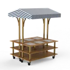 image of Steelite MGCMLD15BBWW Square Market Warming Station, 71.0x67.0x95.5in, Modular, Mixed Materials