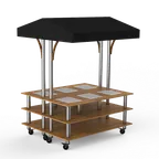 image of Steelite MGCMLD15BSBW Square Market Warming Station, 71x67x95.5in, Modular, Mixed Materials, 1 Per Case