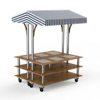 image of Steelite MGCMLD15BSWW Square Market Warming Station, 71x67x95.5in, Modular, Mixed Materials, 1 per Case