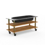 image of Steelite MGCMLE03BBXW Mogogo Configurable Buffet Table, 71.0x29.5x35.0, Mixed Materials, Modular, 1 Per Case