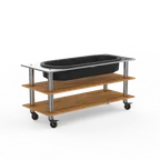 image of Steelite MGCMLE03BSXW Mogogo Configurable Buffet Table, 71x29.5x35in, Mixed Materials, Modular, Salad Bar Station