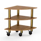 image of Steelite MGCMLX04BBXW Classic Corner Buffet Table, 29.5x29.5x35in, Modular Mogogo Mixed Materials