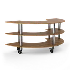 image of Steelite MGCMSX01BSXW Configurable Buffet Table, 81.5" x 41.0" x 35.0", Modular Mogogo Mixed Materials