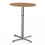 image of Steelite MGCPBR01BSXX Round Bar Height Table, 30x42, Polo, Mixed Materials, 1 Per Case