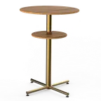 image of Steelite MGCPBR02BBXX Round Bar Height Table, 30" x 42.5", Polo, Mixed Materials, 1 Per Case