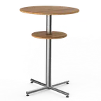 image of Steelite MGCPBR02BSXX Bar Height Table & Shelf, 30x42.5, Polo, Mixed Materials, 1 Per Case