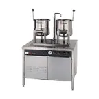 image of Groen 142840 15 Gallon Floor Tilting 2/3 Steam Jacketed Direct Steam Kettle  w/ 54" Cabinet