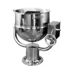 image of Groen D-20 20 Gallon Floor Tilting 2/3 Steam Jacketed Direct Steam Kettle w/ Pedestal Base