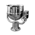 image of Groen D-40 40 Gallon Floor Tilting 2/3 Steam Jacketed Direct Steam Kettle w/ Pedestal Base