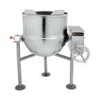 image of Groen DL-20 20 Gallon Floor Tilting 2/3 Steam Jacketed Direct Steam Kettle w/ Tri-Leg Base