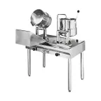 image of Groen MS55780 10 Gallon Floor Tilting 2/3 Steam Jacketed Direct Steam Kettle Cabinet Assembly