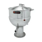image of Groen PT-20 20 Gallon Floor Stationary 2/3 Steam Jacketed Direct Steam Kettle w/ Pedestal Base