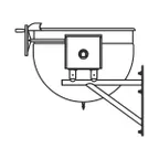 image of Legion TWSWT-20 20 Gallon Wall Mount Tilting Full Steam Jacketed Direct Steam Kettle, Wall-Bracket