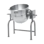 image of Legion TWU-30 30 Gallon Floor Tilting 2/3 Steam Jacketed Direct Steam Kettle w/ Quad-Leg Base
