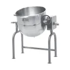 image of Legion TWU-50 50 Gallon Floor Tilting 2/3 Steam Jacketed Direct Steam Kettle W/ Quad-Leg Base
