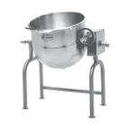 image of Legion TWU-60 60 Gallon Floor Tilting 2/3 Steam Jacketed Direct Steam Kettle w/ Quad-Leg Base