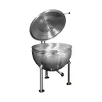 image of Groen GT-40 40 Gallon Floor Stationary Full Steam Jacketed Direct Steam Kettle w/ Tri-Leg Base