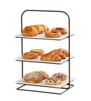 image of Cal-Mil 25201-3-13 Tiered Display Stand – 10.25" x 14.25" x 21" H, 3-Tier Black Wire Frame