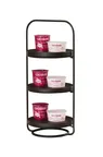 image of Cal-Mil 25204-8-13 Logan Plate Display Stand, 9.25" Round, 3-Tier Wire Frame, Black