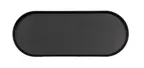 image of Cal-Mil 26107-208-13 Oval Matte Black Melamine Serving Platter, 20" x 8" x 1.5"