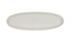 image of Cal-Mil 26143-618-103 Oval Matte Ivory Melamine Cove Platter, 18" x 6" x 1.5"