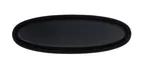 image of Cal-Mil 26143-618-13 Oval Matte Black Melamine Serving Platter, 18" Diameter, 1.5" Height