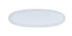 image of Cal-Mil 26143-618-15 Oval Melamine Cove Platter, 18" x 6" x 1.5" Matte White Serving Tray