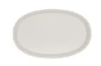 image of Cal-Mil 26143-711-103 Oval Melamine Serving Platter, 11" x 7" x 1.5" Matte Ivory, 11" Size, Plastic Tray