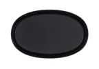 image of Cal-Mil 26143-711-13 Oval Melamine Cove Platter, 11" x 7" x 1.5" Matte Black, 1 Tray